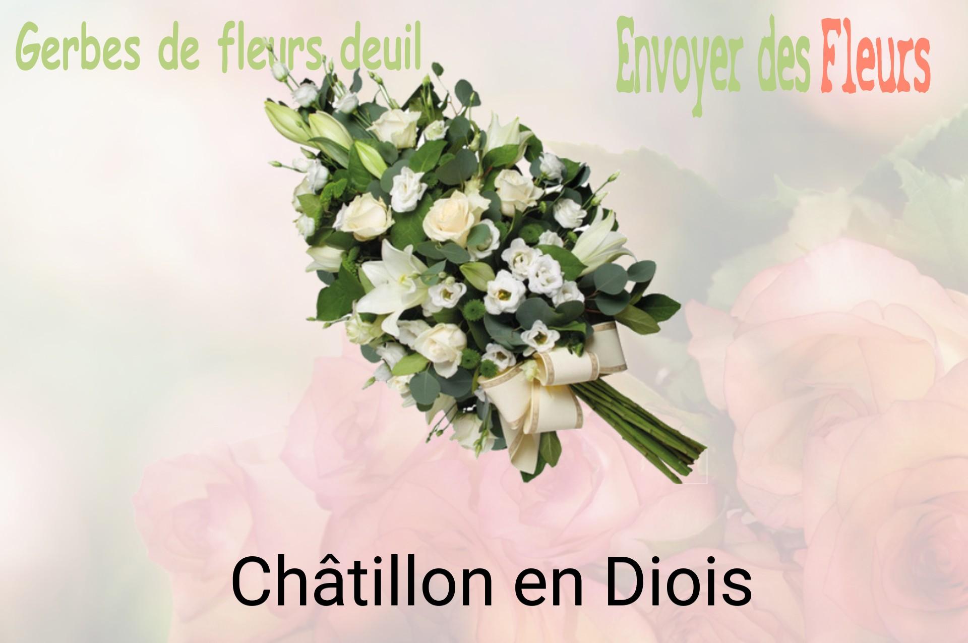 Gerbe de fleurs de deuil livrée à Châtillon-en-Diois